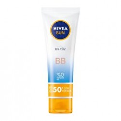 Nivea Sun Cilt Tonu Eşitleyici BB Krem UV Güneş Yüz Kremi SPF 50+ Çok Yüksek Koruma 50 ml