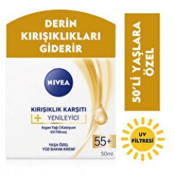 Nivea Yüz Kremi Kırışıklık Karşıtı + Yenileyici 55+ 50 ml