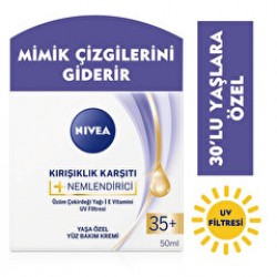 Nivea Yüz Kremi Kırışıklık Karşıtı + Nemlendirici 35+ 50 ml